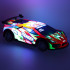Raudonas sportinis RC automobilis