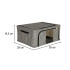 Patalynės ir drabužių organizatorius su užtrauktuku ir metaline atrama, 22 l, 39 cm x 29 cm x 19,5 cm