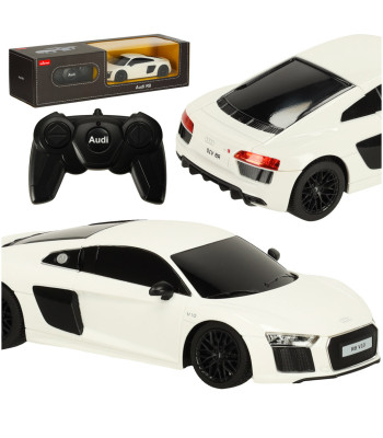 Nuotoliniu būdu valdomas Rastar 72300 Audi R8 2015 1:24 baltas