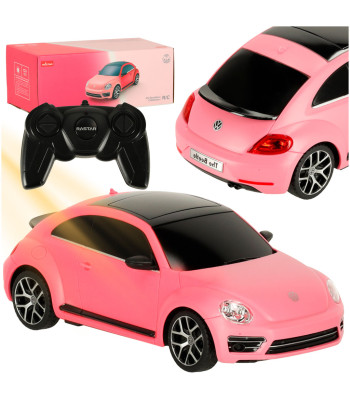 Zdalniai valdomas automobilis Rastar 76200-4 Volkswagen Beetle-UV 1:24 rožinis