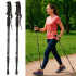 Trekkingo lazdos Nordic Walking, juodos spalvos, 2 vnt.