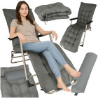 Sulankstoma sodo gultas LUARO su pagalve, pilkas