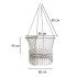 Sodo sūpynės "Stork's nest" su atlošu pilkos spalvos 80 cm 150 kg