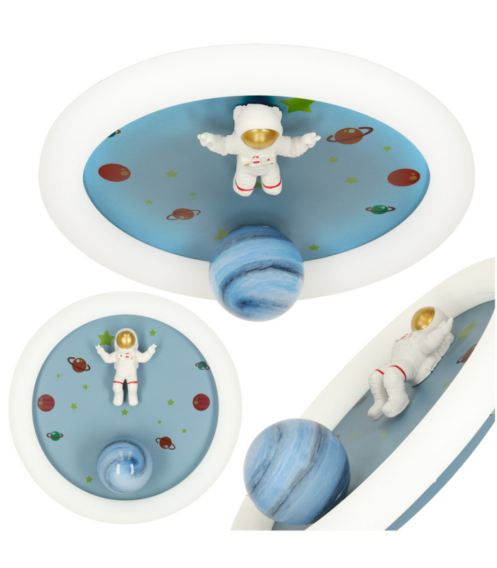 LED lubų lempa su astronautu