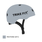 Vaikiškas dviratininko šalmas su LED, reguliuojamas, tamsiai pilkas, Trike Fix, M 55–58 cm