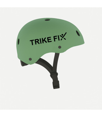 Trike Fix vaikiškas dviratininko šalmas reguliuojamas LED M 55-58cm tamsiai žalias