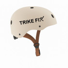 Vaikiškas dviratininko šalmas su LED, smėlio spalvos, Trike Fix S, 48–54 cm