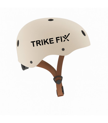 Trike Fix vaikiškas dviratininko šalmas reguliuojamas LED S 48-54cm smėlio spalvos