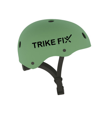 Trike Fix vaikiškas dviratininko šalmas reguliuojamas LED S 48-54cm tamsiai žalias