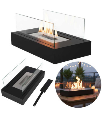 Biokuras naudojamas biokaminas laisvai pastatomas ir be dūmų, stačiakampis