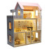 Medinis lėlių namelis su baldais ir LED apšvietimu