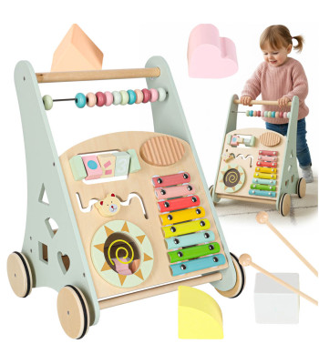 Medinis vaikščiojimo vežimėlis su skaičiuokle