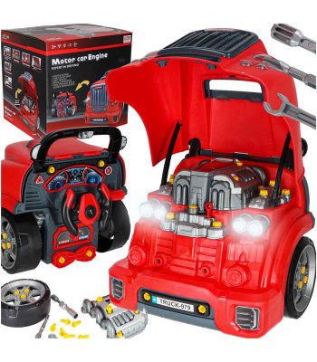 Mechaniko rinkinys vaikams - sunkvežimis su varikliu