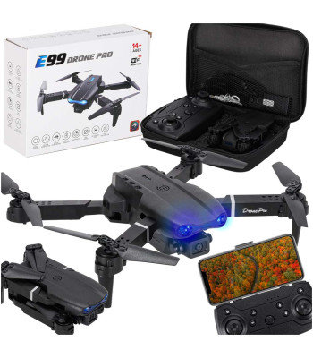Dronas RC E99 Pro su dviguba kamera 720P ir be galvos režimu