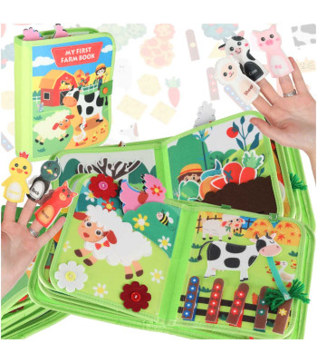 Sensoryvinė manipuliacinė knygelė - ferma