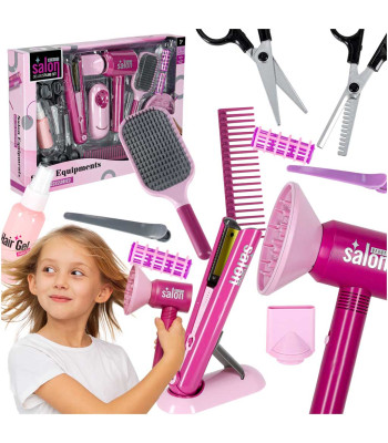 Komplektas vaikų kirpėjams su džiovintuvu ir tiesintuvu