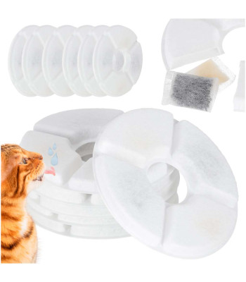 Keičiami fontano filtrai gyvūnams, rinkinys 6 vnt