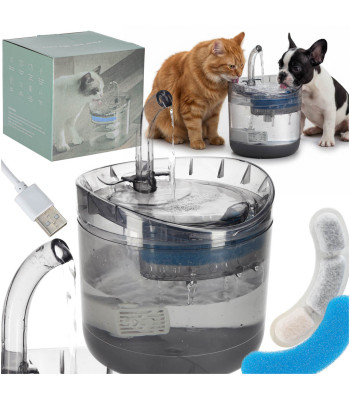 Automatinė fontano tipo girdykla šunims ir katėms su USB pompa ir valymo filtru