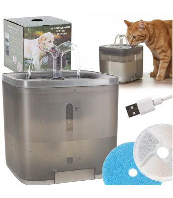 Automatinis vandens fontanas gyvūnams su USB pompa ir filtru