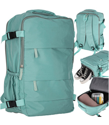 Žalias turistinis kelioninis kuprinė 45x30 cm