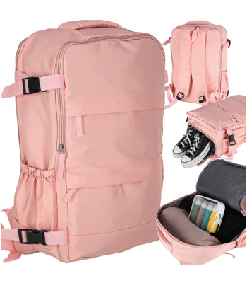 Rožinis turistinis kelioninis kuprinės maišas 45x30 cm