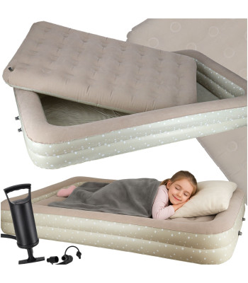 Dvigubas pripučiamas viengulės lovos čiužinys su pompa vaikams
