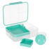 Pietų dėžutė pusryčių dėžutė su skyriais padalinta 2200ml mėtų