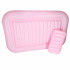Pripučiama čiužinys su pagalve plaukiojimui ir deginimuisi 175 cm rožinė