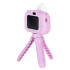 Vaikiškas skaitmeninis fotoaparatas su vienaragio stovu, violetinis