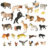 Gyvūnų figūrėlės gyvūnai zoologijos sodas safari ūkio reikmenys dėžutė 28el.