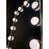 Kosmetinis LED makiažo veidrodis su 12 LED lemputėmis, pastatomas, USB, baltas, 30 x 40 cm