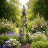 Kūginė metalinė sodo pergolė gėlėms ir vijokliniams augalams LUARO