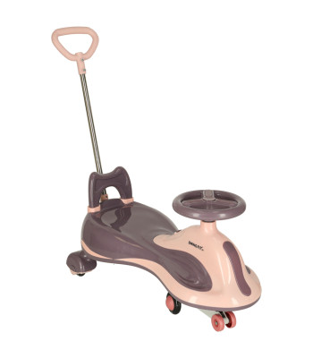 Gravitacinis paspirtukas su LED ratukais ir stūmimo rankena, violetinis, maks. 100 kg, Swing FIX S2