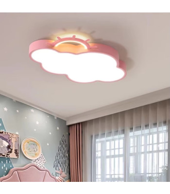 LED lubų plafonas vaikų kambariui, reguliuojamas, rožinio debesėlio formos, su nuotolinio valdymo pulteliu