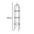 Sodo pergola LUARO, metalinė atrama vijokliniams augalams, juoda, 195 cm