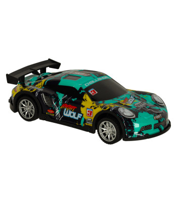 Sportinis RC automobilis, mėlynos ir žalios spalvos