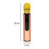 Belaidis karaoke mikrofonas su Bluetooth, auksinis, K3, 25 cm x 5 cm