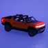 Nuotoliniu būdu valdomas automobilis, oranžinis, Rastar 93000 Hummer EV 1:16
