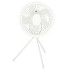 Belaidis USB stalo ventiliatorius su nuotolinio valdymo pulteliu ir LED lempute, 4 greičio lygiai, baltas, 18 cm