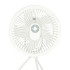Belaidis USB stalo ventiliatorius su nuotolinio valdymo pulteliu ir LED lempute, 4 greičio lygiai, baltas, 18 cm