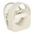 Belaidis USB stalinis ventiliatorius su spaustuku, baltas, 11,5 cm