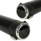 Terminis puodelis su snapeliu ir LED termometru, juodas, 350 ml