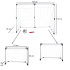 Futbolo vartai vaikams 2w1, 143 x 110 x 70 cm