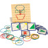 Medinė geolenta – dėlionė su gumytėmis Geoboard Geoplan, 15 cm × 15 cm × 2,3 cm
