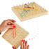 Medinė geolenta – dėlionė su gumytėmis Geoboard Geoplan, 15 cm × 15 cm × 2,3 cm