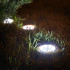 Saulės energija maitinamų įžeminamų sodo šviestuvų rinkinys su prieblandos jutikliu, šaltai balti, 8LED, 12 vnt., 12 cm