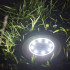 Saulės energija maitinamų įžeminamų sodo šviestuvų rinkinys su prieblandos jutikliu, šaltai balti, 8LED, 12 vnt., 12 cm