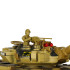 Nuotoliniu būdu valdomas karinis tankas dykumos spalvos RC War Tank 9993 2.4 GHz