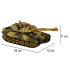 Nuotoliniu būdu valdomas karinis tankas dykumos spalvos RC War Tank 9993 2.4 GHz