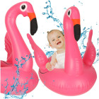 Pripučiamas vaikiškas plaukimo čiužinys su sėdyne „Flamingas“, 66 × 47 × 57 cm, iki 15 kg, 1–3 metų